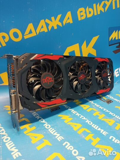 Топовая Видеокарта RedDevil RX 480 8GB 3x FAN