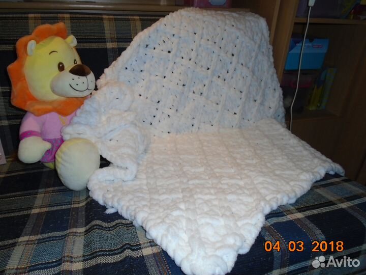 Плед плюшевый ручной работы на заказ