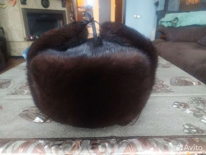 Норковая шапка мужская ушанка