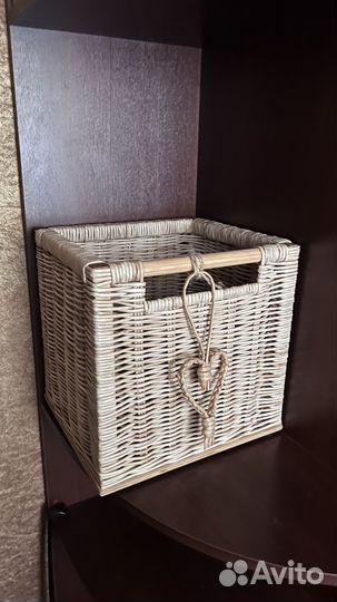 Короб плетеный с ручкой