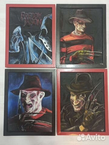 Картины холст масло Фредди против Джейсона
