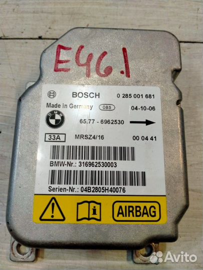 Блок управления airbag Bmw 318I E46 N46B20A