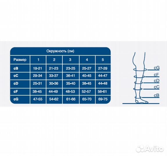Компрессионные чулки 2 класс 3 размер