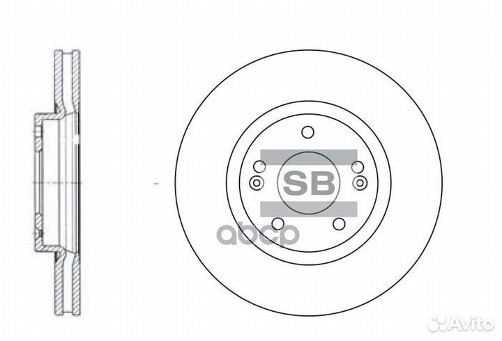 Диск тормозной hyundai santa FE 06- 2.2/2.7 пер