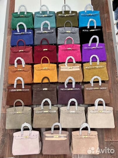 Сумка hermes натуральная замша женская