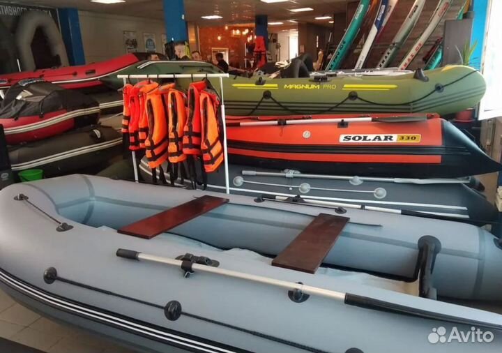 Лодка пвх Triton Air 365 серая