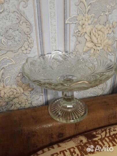 Ваза фруктовница на ножке и Лебеди,ссср