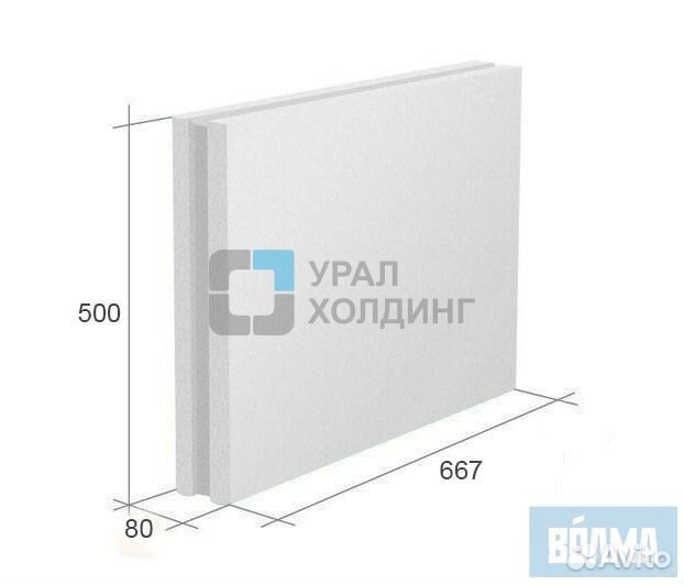Пазогребневая плита (пгп) полнотелая 80 мм gifas