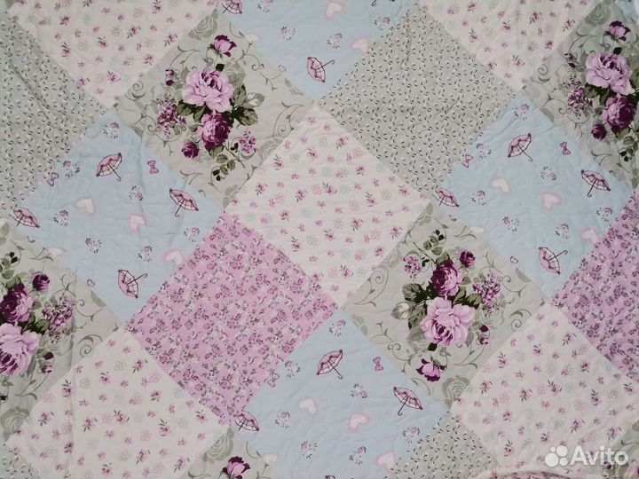 Покрывало + наволочки пэчворк 100 хб стеганое