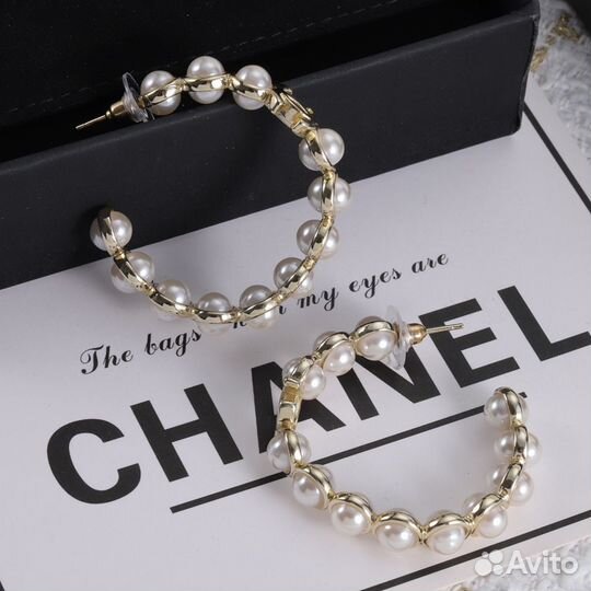 Серьги жемчуг chanel