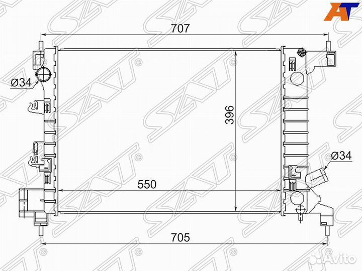 Радиатор chevrolet aveo 1.2/1.4 11
