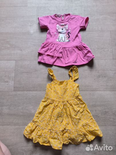 Одежда на девочку 0-12 мес пакетом, 56-80 р-р