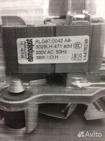 Вентилятор(газ) котла Ebmpapst RLG97/0042A9, 38 Вт