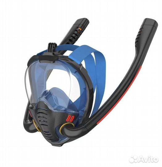 Маска для снорклинга с двумя трубками