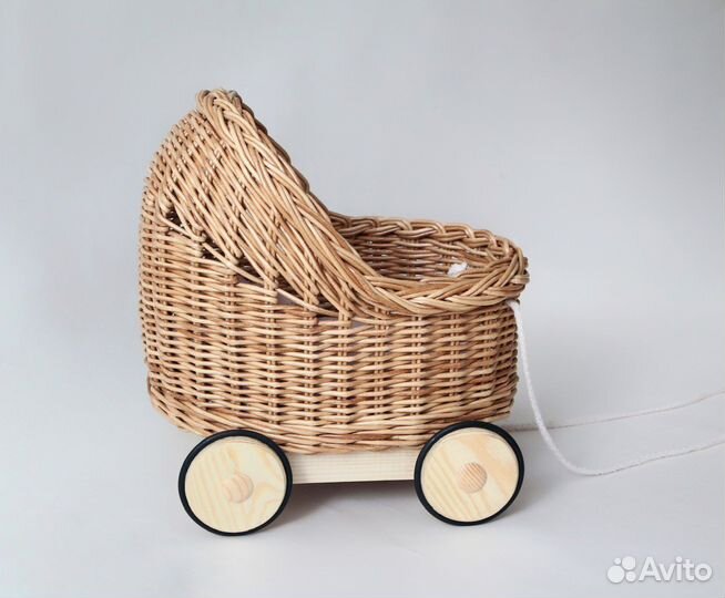 Плетеная коляска люлька подарок девочке