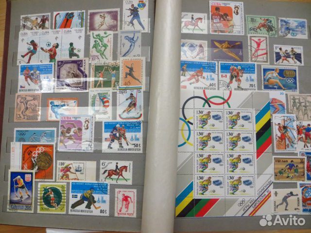 Альбом большой с марками Спорт