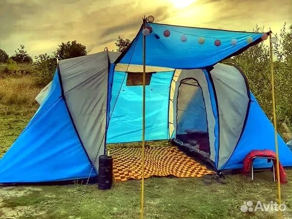 Палатка туристическая 4 местная с тамбуром (2к)