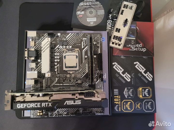 Комплект rtx 3060ti 10400f b560m 16gb