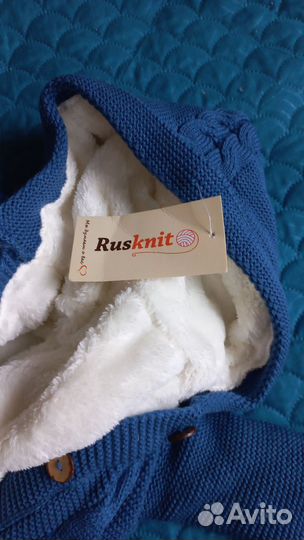 Детский комбинезон тёплый вязаный