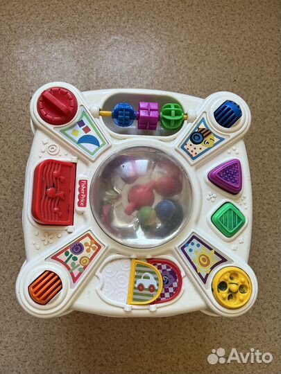 Развивающий столик fisher price+стульчик chicco