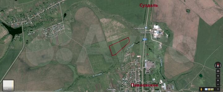 Участок 6,43 га (СНТ, ДНП)