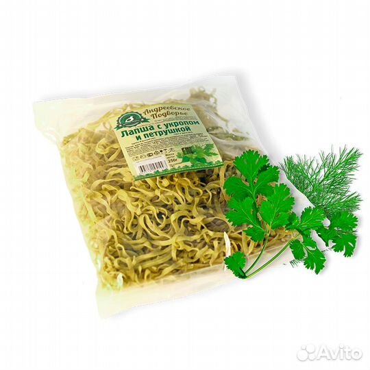Лапша с укропом и петрушкой (250 гр)