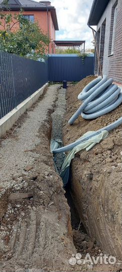 Дренаж участка, ливневка водоотведение