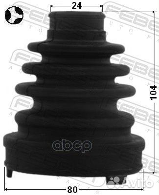 К-кт пыльника ШРУСа внутреннего 80x104x24 Toyota