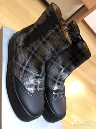 Кожаные женские ботинки (челси) 37 размер