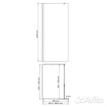 Душевая перегородка Wasserkraft Abens 20W39