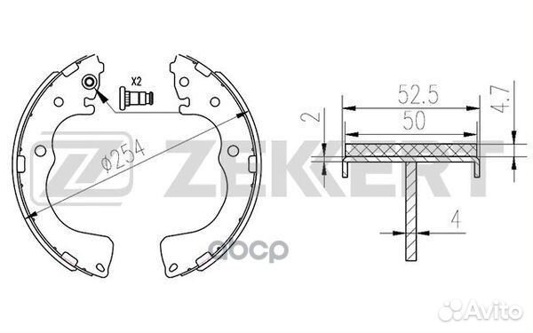 Колодки торм. бараб. задн. Mazda MPV II 99- bk