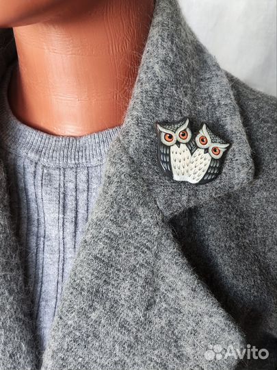 Брошь ручной работы с худ.росписью