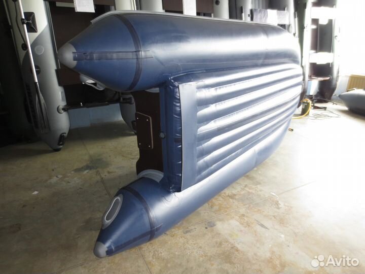 Лодка Флагман 330U; серо-синяя