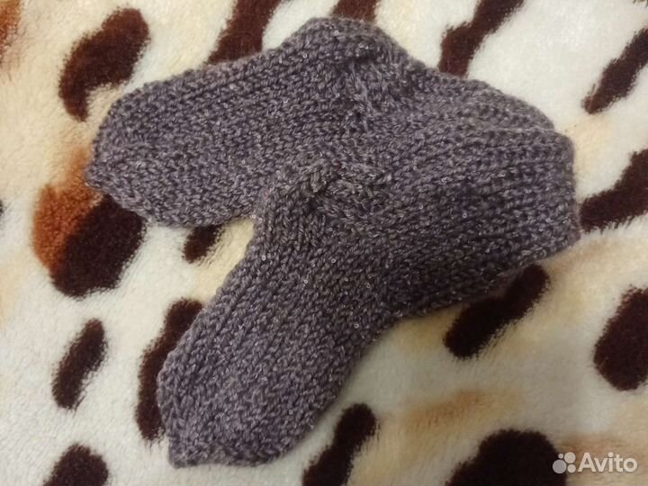 Детские вязанные носочки для девочек и мальчиков