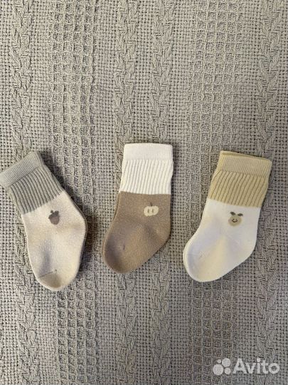 Носочки хлопковые 3 пары (0-6)