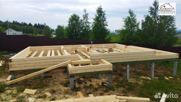Срубы дома 6х9 из бруса 1эт строительство