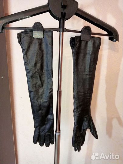 Длинные кожаные перчатки