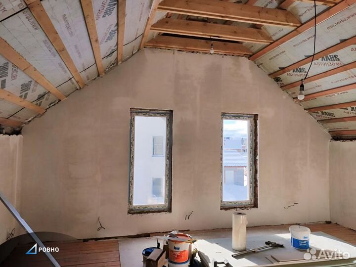 Штукатурка машинного нанесения для домов и квартир