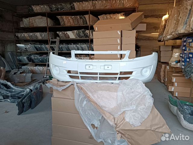 Бампер передний LADA granta белый (белое облако)