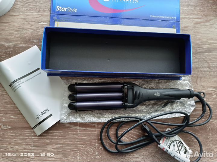 Плойка тройная для волос профессиональная