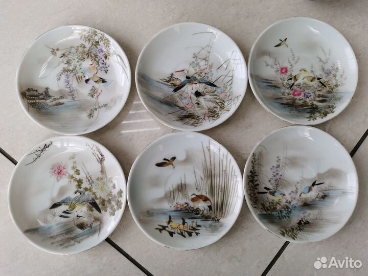 Сервиз чайный Япония 19 век живопись роспись