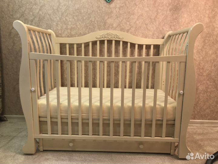 Кроватка детская + ортопедический матрас+бортики