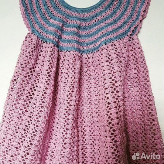 Вязаное платье на девочку, платье для малышки