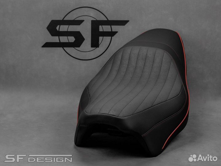 Сиденье Harley-Davidson Coral Lines Black Island