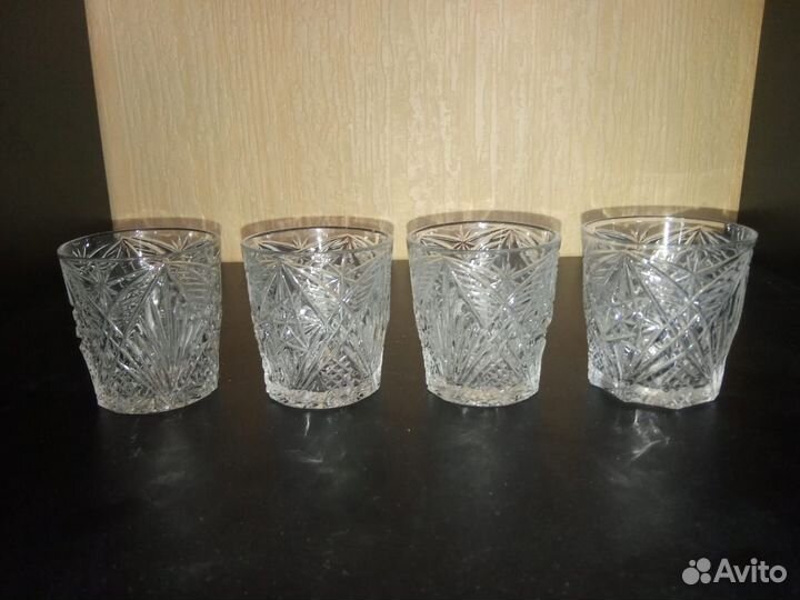 Стопки хрустальные СССР 4 шт