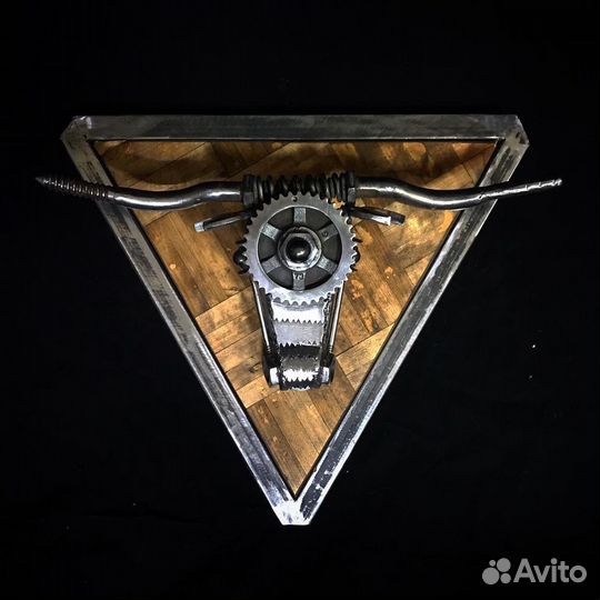 Скульптура из металла. Голова быка, техно арт