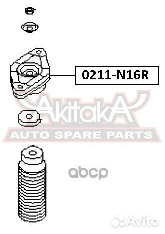 Опора амортизатора зад прав/лев 0211N16R asva