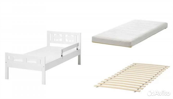 Детская белая кроватка IKEA Криттер