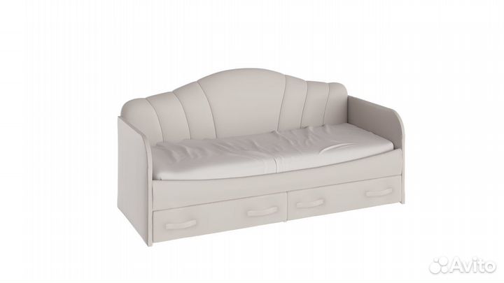 Кровать детская с мягкой спинкой и ящиками