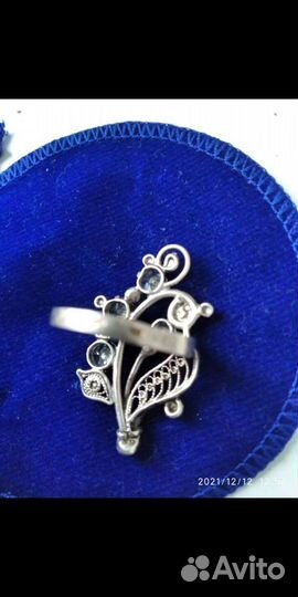 Кольцо серебряное